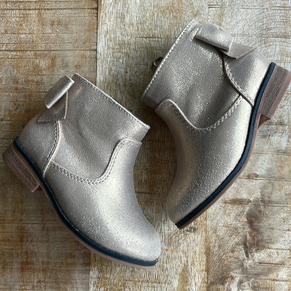Cat & Jack girls gold booties size 7